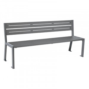 Banc public 5 lames acier et bois - Devis sur Techni-Contact.com - 5