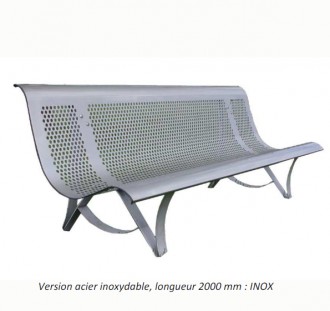 Banc public acier assise en tôle - Devis sur Techni-Contact.com - 1