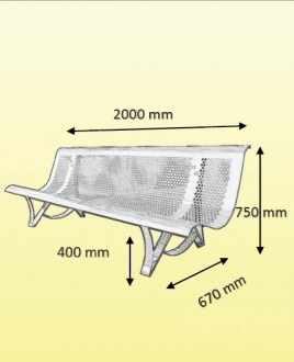 Banc public acier assise en tôle - Devis sur Techni-Contact.com - 2