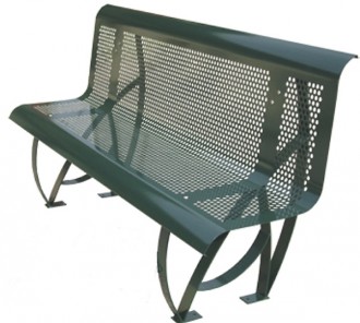 Banc public acier assise inclinée - Devis sur Techni-Contact.com - 1