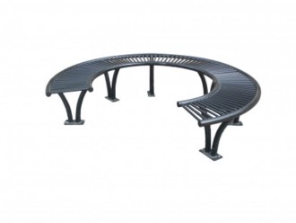 Banc public acier circulaire - Devis sur Techni-Contact.com - 1