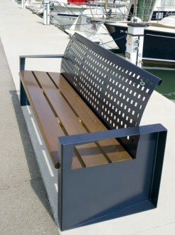 Banc public acier et bois Alea - Devis sur Techni-Contact.com - 7