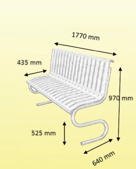 Banc public acier MANGANESE - Devis sur Techni-Contact.com - 2