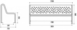 Banc public acier perforé - Devis sur Techni-Contact.com - 2