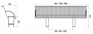 Banc public acier plat - Devis sur Techni-Contact.com - 4