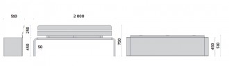 Banc public avec/sans dossier