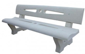 Banc public béton blanc - Devis sur Techni-Contact.com - 1