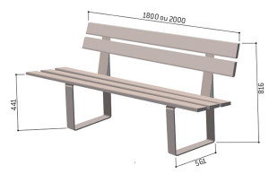 Banc public en bois - Devis sur Techni-Contact.com - 8