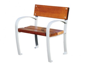 Banc public en bois et fonte aluminium - Devis sur Techni-Contact.com - 2