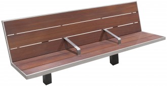 Banc public en bois massif exotique - Devis sur Techni-Contact.com - 1