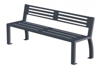 Banc public en métal L 1800 mm - Devis sur Techni-Contact.com - 1