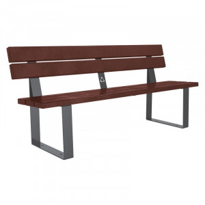 Banc public en plastique recyclé et acier - Devis sur Techni-Contact.com - 1