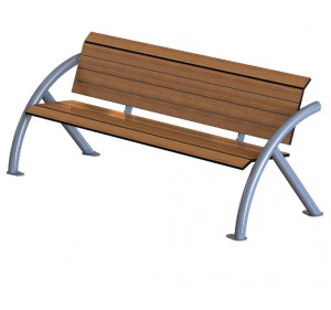 Banc public Longueur 2000 mm