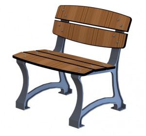 Banc public individuel compact