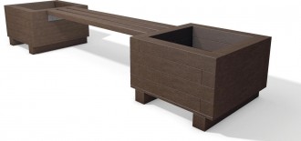 Banc public plastique recyclé 2m90 - 3 lames - Devis sur Techni-Contact.com - 1