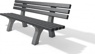 Banc public plastique recyclé 7 lames - Devis sur Techni-Contact.com - 2