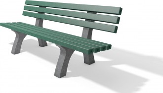 Banc public plastique recyclé 7 lames - Devis sur Techni-Contact.com - 6