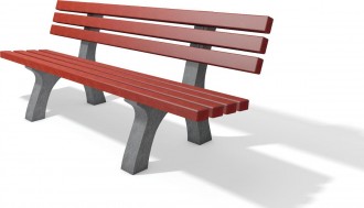 Banc public plastique recyclé 7 lames - Devis sur Techni-Contact.com - 7