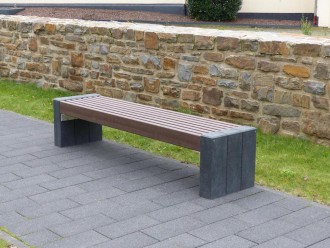 Banc public plastique recyclé 8 lames - Devis sur Techni-Contact.com - 3