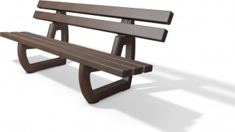 Banc public plastique recyclé à lames - Devis sur Techni-Contact.com - 1