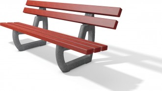 Banc public plastique recyclé à lames - Devis sur Techni-Contact.com - 2