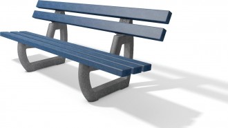 Banc public plastique recyclé à lames - Devis sur Techni-Contact.com - 3