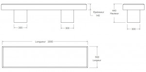 Banc siège en béton - Devis sur Techni-Contact.com - 2