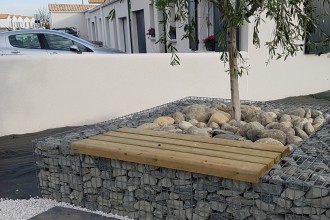 Banc tour arbre gabion - Devis sur Techni-Contact.com - 3