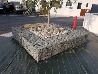 Banc tour arbre gabion - Devis sur Techni-Contact.com - 5