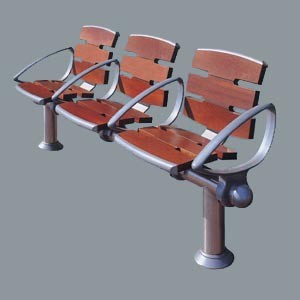 Banc Trio ellipson bois - Devis sur Techni-Contact.com - 1