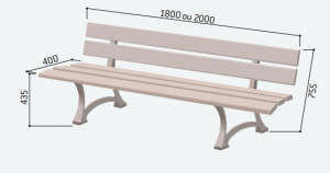 Banc urbain 5 lames en bois - Devis sur Techni-Contact.com - 5