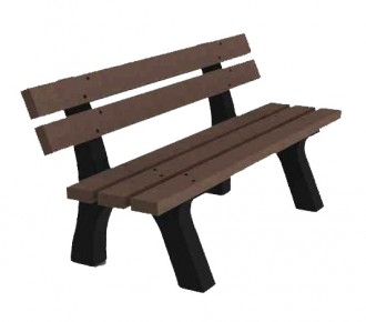 Banc urbain avec dos en plastique recyclé - Devis sur Techni-Contact.com - 1