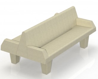 Banc urbain double en béton - Devis sur Techni-Contact.com - 1