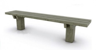 Banquette de jardin public en pin