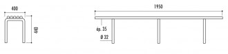 Banquette publique en 5 tubes d'acier - Devis sur Techni-Contact.com - 2