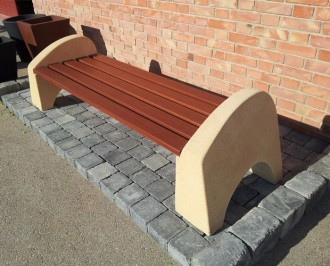 Banquette publique en béton avec assise en bois - Devis sur Techni-Contact.com - 2