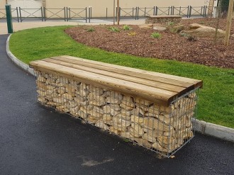 Banquette urbaine en gabion - Devis sur Techni-Contact.com - 1