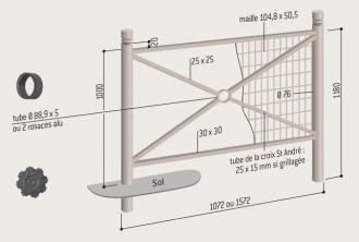 Barrière de ville amovible grillagée - Devis sur Techni-Contact.com - 4