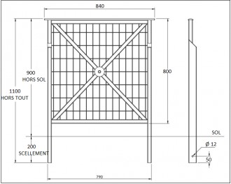 Barrière de ville croix de st andré cadre grillagé - Devis sur Techni-Contact.com - 5