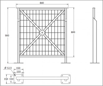 Barrière de ville croix de st andré cadre grillagé - Devis sur Techni-Contact.com - 6