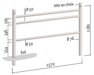 Barrière de ville fixe 1.57 m - Devis sur Techni-Contact.com - 4