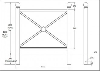 Barrière de ville lisse et croix - Devis sur Techni-Contact.com - 5