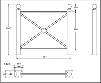Barrière de ville lisse et croix - Devis sur Techni-Contact.com - 6