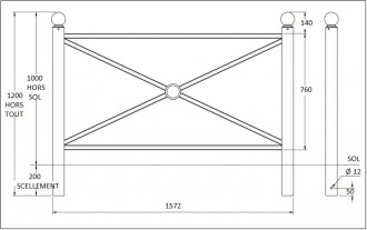 Barrière de ville lisse et croix - Devis sur Techni-Contact.com - 7