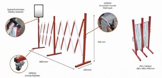 Barrière extensible roulante acier - Devis sur Techni-Contact.com - 2