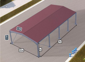 Bâtiment de stockage 300m² - Chéneaux et régulateur de condensation inclus