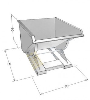 Benne à basculement manuel 1T - Devis sur Techni-Contact.com - 4