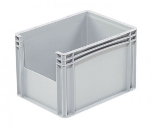 Bac plastique avec ouverture 400x300x270 mm - Devis sur Techni-Contact.com - 1