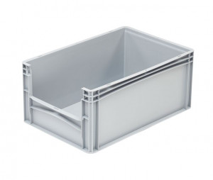 Bac plastique avec ouverture 600x400x270 mm - Devis sur Techni-Contact.com - 1