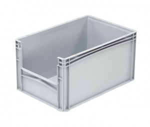 Bac plastique avec ouverture 600x400x320 mm - Devis sur Techni-Contact.com - 1